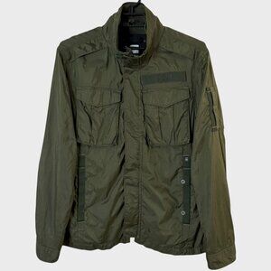 G-Star Raw Rovic Overshirt Lightweight Utility Military Jacket Green Men's Large